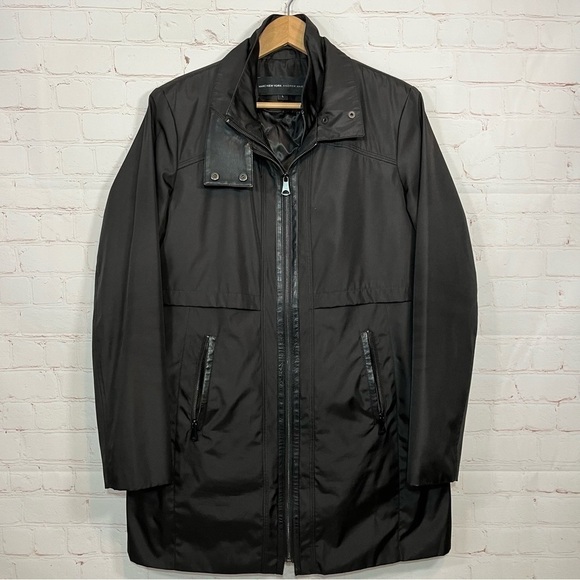 Andrew Marc New York Jacket Mens Large Black Chore Barn Quilted Lined - Picture 1 of 13